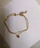 六桂福珠宝黄金手链女足金999.9初恋樱桃链简约百搭手饰婚嫁生日礼物 4.90g【链长约16+3cm延长链】 实拍图