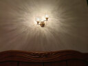 蓬伟 美式现代欧式客厅壁灯卧室书房床头灯楼梯灯过道墙壁阳台灯具  双头Z型款金色 晒单实拍图