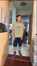 巴帝巴帝男童夏装套装2024新款洋气中大童夏季短袖t恤酷帅男孩衣服两件套 豆绿 120 cm 实拍图