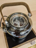 正扬电陶炉煮茶器胡桃木电茶炉玻璃泡茶蒸煮烧水壶功夫茶具套装家用小 胡举物如意提六竹环+架长琴黑 实拍图