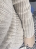 无印良品（MUJI）女式 含牦牛绒羊毛棱纹编织 高圆领宽版毛衣 长袖针织衫 燕麦色 M -L （165/88A） 实拍图