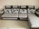 佳梵图（JIAFANTU） 沙发 布艺沙发小户型现代简约客厅沙发整装乳胶科技布沙发可拆洗 棉麻布海绵版 四人位2.7米+贵妃榻（小凳子*4） 晒单实拍图