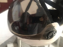 狼培头盔镜片电动车头盔面罩高清透明彩色茶色防晒头盔挡风片头盔配件 【圆孔】茶色短片 实拍图
