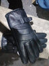 恒源祥真羊皮羊毛手套男式大码骑行王防风防雨防寒骑车保暖加厚冬季手套 羊皮加厚手套  羊毛 实拍图