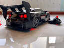 康密尔专业rc遥控车四驱高速漂移赛车儿童竞速比赛玩具跑车成人汽车模型 GTR黑【无极变速+车灯+可调速】 两块电池【续航80分钟】 实拍图