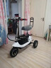 圣雅美电动三轮车亲子小型带电瓶老年老人接送孩子代步电动滑板车成人 白色 48V锂电测试40公里双人座 实拍图