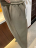 真维斯（Jeanswest）休闲裤男秋冬季加绒哈伦运动束脚裤宽松微修身工装百搭长裤子男士 2215卡其色(加绒)  M 实拍图