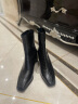 迪芙斯女靴冬季新款短靴女方头鳄鱼纹粗跟瘦瘦靴女DF34116048 鳄纹黑色（主推款短靴） 38 晒单实拍图