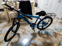 兰令 山地自行车成年人男女变速油碟刹减震前叉越野骑行代步赛车 27速-星空蓝【铝架+线碟+减震前叉】 24英寸(150-170cm身高) 实拍图