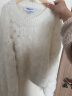 VEROMODA2023新款宽松套头圆领落肩袖甜美针织衫毛衣女 本白色-S85 165/84A/M 晒单实拍图