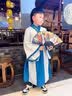 奥蒙威儿童古装汉服国学服朗诵表演男女中国风服小学生中秋演出服BY05 99-2蓝色大袖 130 实拍图