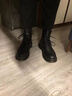 H8马丁靴头层牛皮2025新款男士中帮工装鞋英伦风真皮高帮靴子男 黑色 （头层牛皮） 43 实拍图