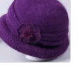 杰英仕（JIEYINGSHI）中老年人帽子女奶奶妈妈秋冬季兔毛保暖盆帽老太太针织毛线帽 紫色芙蓉（单帽子） 晒单实拍图
