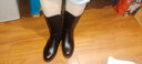 觅艳 妈妈鞋子软皮靴子女鞋棉鞋秋冬季中跟加绒女靴中年中老年皮鞋 黑色 加绒B7253款 40 实拍图