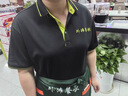 个性相当夏季工作服POLO定制t恤印字logo衣服定做文化衫工衣短袖订制服装 龙鳞领-黑色 L 实拍图