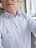 恒源祥男士长袖衬衫细条纹商务休闲正装春秋季薄款上班职业工装长袖衬衣 蓝色条纹1002 41 实拍图