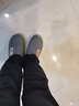 惠夫人冬季棉拖鞋女包跟居家情侣保暖防滑月子鞋家用男士简约厚底 细格子包跟 深灰 40-41 (适合39-40码穿) 实拍图