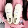 回力女鞋软底帆布鞋女百搭一脚蹬休闲鞋子女 F147BR 米色 38 实拍图