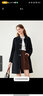 百图betu女装冬新款毛呢外套赫本风双面呢中长款大衣女2310T16 黑色 L 实拍图