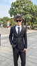 HAIPAIHAOYU西装男商务正装西服职业装新款修身小西装单间外套上班礼服单西 黑色两粒扣单上衣 165A 【推荐45-50kg】 实拍图