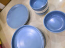 博为 饭碗面碗汤碗沙拉碗菜盘西餐盘碟子汤匙碗碟餐具套装陶瓷碗盘子 深盘8.2寸-白色 实拍图
