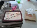 良木新中式电表箱装饰画免打孔总闸开关配电箱遮挡装饰画壁画柿柿如意 B-九鱼图-红褐实木框 60*40CM左推拉遮挡50*30 实拍图