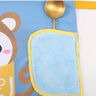 贝瑞加（Babyprints）儿童围裙宝宝罩衣小孩画画反穿衣防水防脏带袖套 绿小熊 实拍图