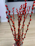 雪柳干枝水插花水培鲜花室内遇水开花客厅阳台观花绿植雪柳花鲜枝水养年宵花卉植物 银柳红色10支80厘米高 不含瓶 实拍图