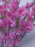 仿真桃花梅花樱花绢花干花假花商场酒店居家装饰春节摆放花艺 65厘米长 粉红色 实拍图