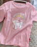 真维斯（Jeanswest）儿童长袖t恤纯棉女童春秋中大童秋装打底衫宽松可爱上衣女孩童装 粉 粉粉独角 140 cm 实拍图