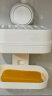 太力肥皂盒香皂盒壁挂免打孔浴室卫生间集水沥水双层吸盘皂架1个 实拍图