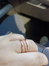 YaoYiZun多层纯银戒指女款情人节礼物高级感食指轻奢生日礼物送老婆 玫瑰金戒指（开口可调节）（代写贺卡） 实拍图