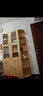 裕乡全实木书柜书架落地置物架客厅带玻璃门储物柜组合多层大容量书橱 【带柜门A+C款】110*200*30cm 实拍图