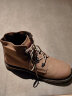 CAT卡特马丁靴工装靴男女同款皮鞋皮靴牛皮面户外休闲系带防滑高帮靴 米色 44 实拍图