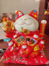 吉善缘陶瓷招财猫摆件存钱罐店铺开业礼品收银台红发财猫办公室乔迁装饰 特大号生意兴隆（电动摇手） 实拍图