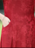 皮尔卡丹（pierre cardin）妈妈装秋装连衣裙子大码女装旗袍洋气高贵喜婆婆婚宴时尚结婚礼服 酒红色两件套 2XL 120-130斤 晒单实拍图