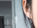 银瑜 简约足银针耳环高级感耳骨钉睡觉免摘养耳洞耳钉生日情人节礼物 10mm耳圈一对[适合耳垂] 实拍图