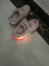 泰兰尼斯春季儿童运动鞋男女童闪灯鞋发光鞋亮灯鞋休闲跑步鞋 粉/白 晒单实拍图