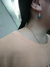 紫慕璃天然翡翠S925银镶豆绿圆珠蓝水女款耳饰耳环送女朋友礼物 蓝水翡翠圆珠款一对（附证书） 实拍图