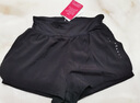 骆驼（CAMEL）防走光瑜伽短裤女高腰健身跑步三分裤 Y23BA4L0029D 幻影黑 M 实拍图