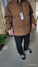 罗蒙（ROMON）棉服男秋冬大码棉袄子保暖加厚寒面包服棉衣宽松外套 咖色 5XL  实拍图