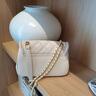 高级感真皮包包女包2025新款斜挎包轻奢手提包单肩包百搭马鞍包 白色【风菱格斜挎包】 实拍图