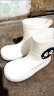 巧丂可爱雨靴女款日系成人外穿时尚雨靴户外雨天涉水防滑耐磨软底胶鞋 白色 单层 37.5 M码（37-38脚） 晒单实拍图