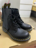 马丁（DR.MARTENS）春夏1460 Pascal 新中式荔枝纹软皮黑色女款8孔马丁靴 黑色 39 实拍图