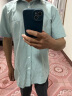 杉杉（FIRS）短袖衬衫男中年商务休闲正装宽松免烫衬衣 TCT4299短袖绿色 39  实拍图