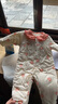 颗粒熊（KELIXIONG）婴儿衣服秋冬夹棉加厚哈衣爬爬服婴幼儿衣服女宝宝外出婴儿连体衣 粉红色 180克 80cm 适合9-12月 实拍图