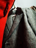 百图betu女装秋季新款短外套法式复古拼色领提花西装外套2309T60 灰色 M 晒单实拍图