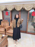 妃莉杋（FeiLiFan）秋冬连衣裙女装2024新款小个子时尚减龄毛呢外套女冬季裙子套装 卡其外套+黑色半身裙 M （95-110斤） 实拍图