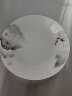 红牡丹 餐具盘子欧式8英寸饭盘陶瓷汤盘家用菜盘创意盘碟方盘金边餐盘 江山如画8饭盘4个 8英寸 实拍图