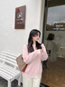 可茵休闲裤女装套装2025年秋冬新款小个子慵懒风穿搭针织毛衣阔腿裤子 9697粉色毛衣+阔腿裤 L 实拍图